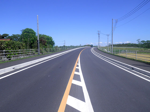 栃木二宮線舗装工事（栃木市大光寺町）