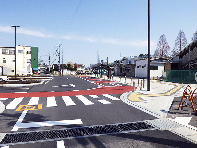 新大平下（西口）駅前 区画道路築造工事（栃木市大平町富田）